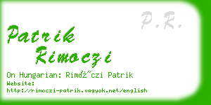 patrik rimoczi business card